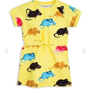 Mini Rodini Mouse print sweat dress.